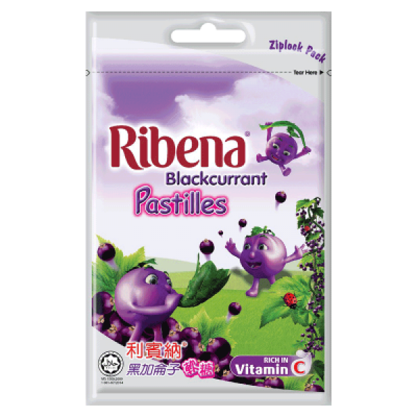 RIBENA ZIPLOCK PASTILLES MIX BERRIES 40G