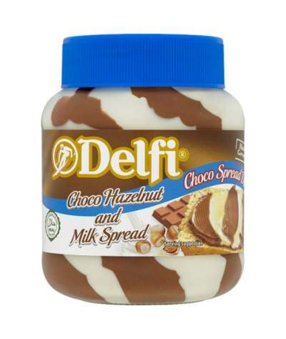 DELFI CHOCO SPREAD HAZELNUT & MILK 350G