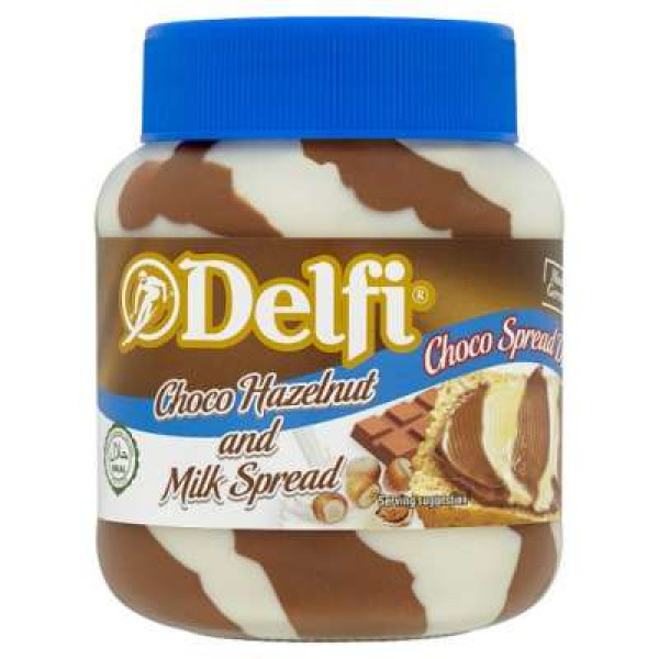 DELFI CHOCO SPREAD HAZELNUT & MILK 350G