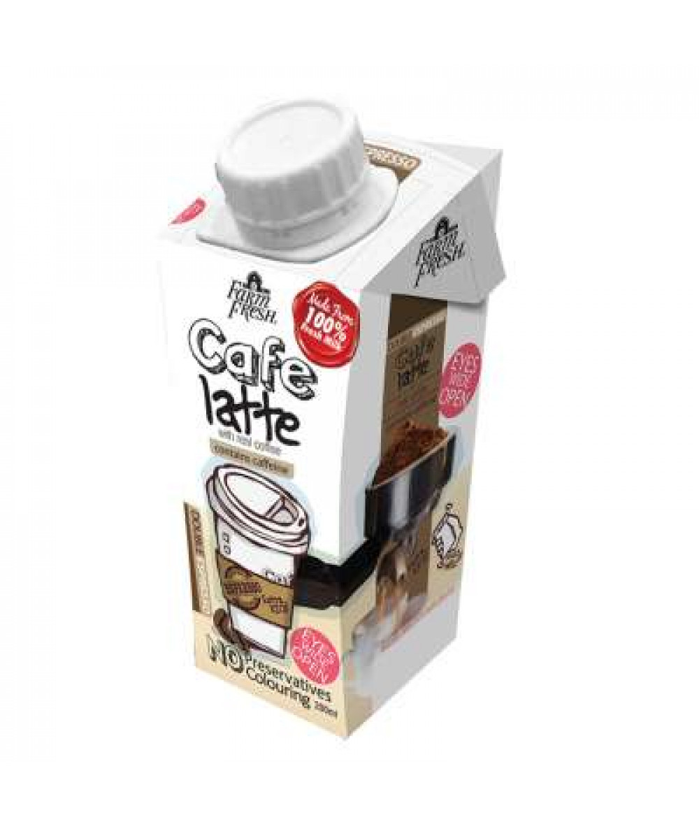 FARMFRESH UHT CAFE LATTE MILK 200ML EDGE HELICAP