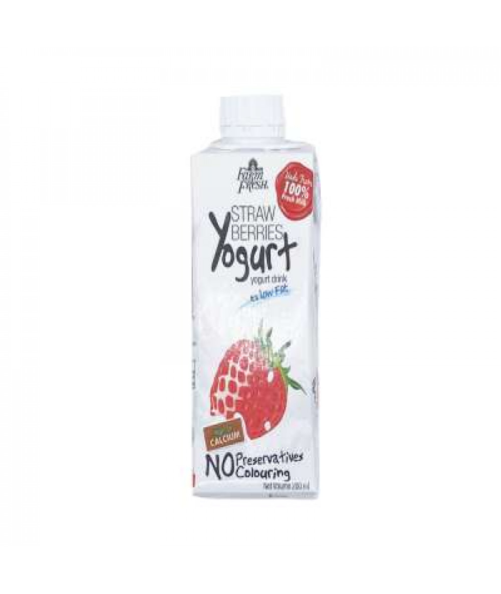 FARMFRESH UHT STRAWBERRY YOGURT 200ML EDGE HELICAP