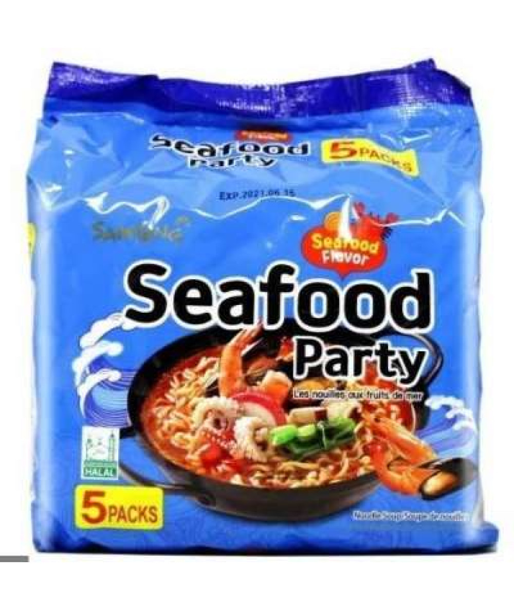 SAMYANG SEAFOOD PARTY NOODLE 8X5'SX120G