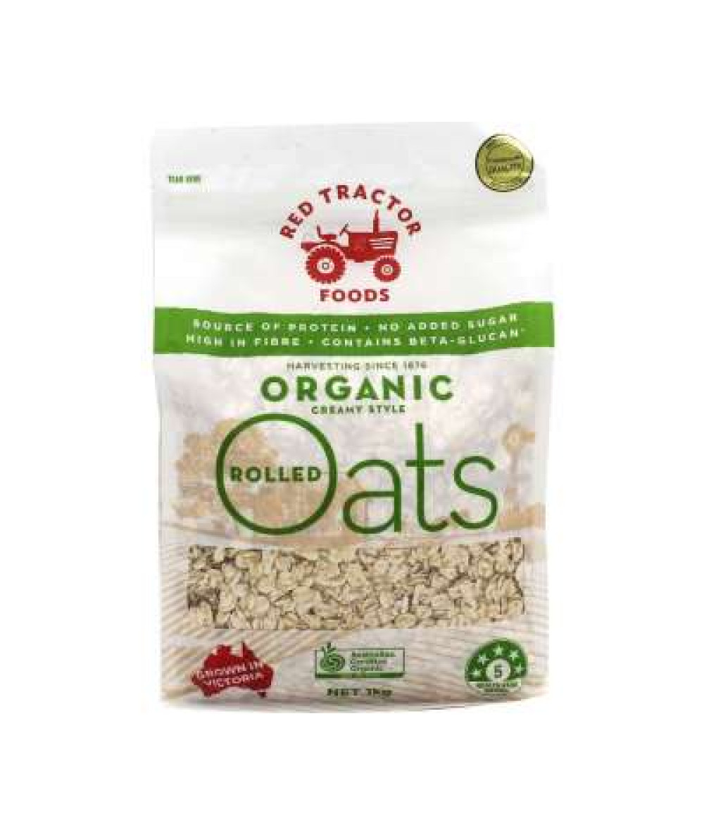 RED TRACTOR ORGANIC ROLLED OATS 1KG