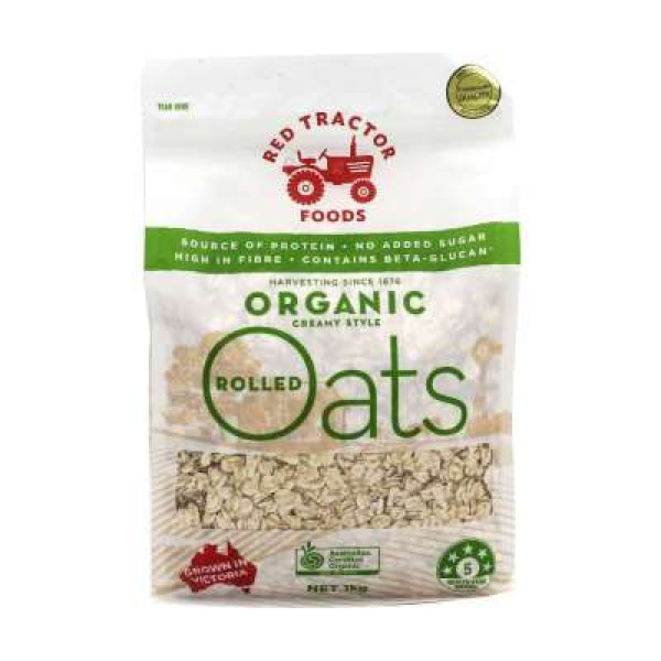 RED TRACTOR ORGANIC ROLLED OATS 1KG