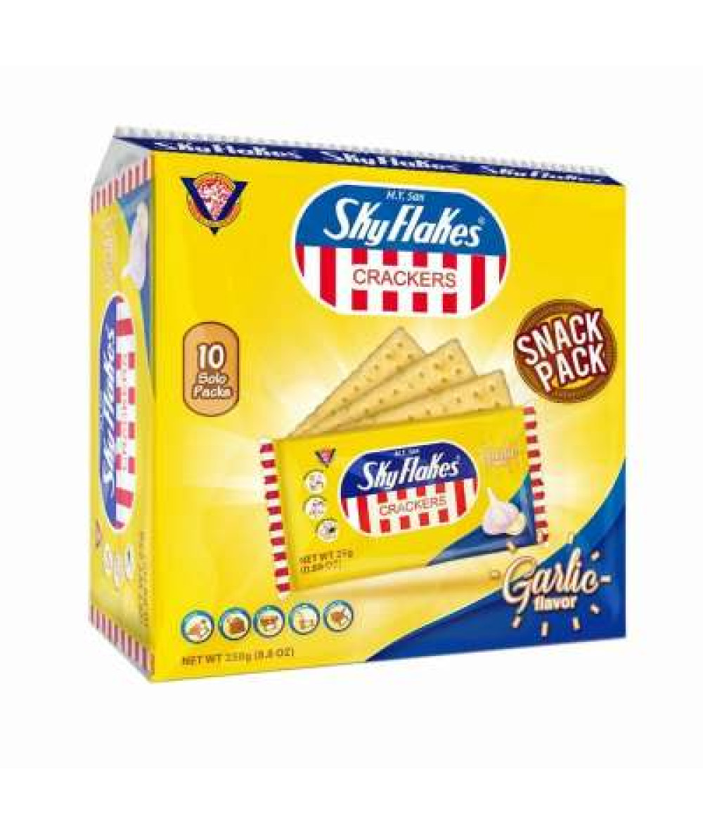 SKYFLAKES GARLIC SNACK PACK CRACKER 250G