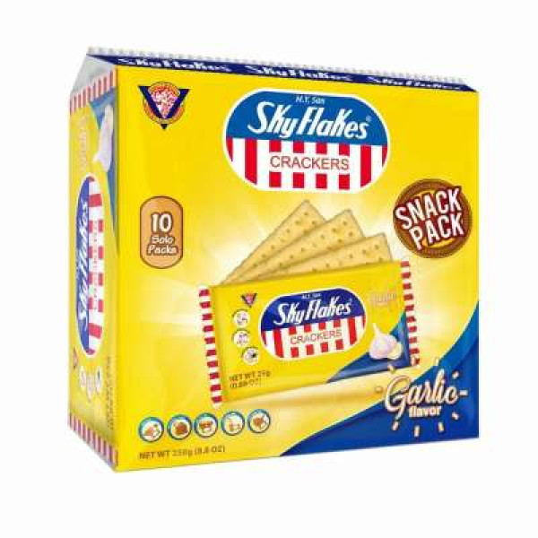 SKYFLAKES GARLIC SNACK PACK CRACKER 250G