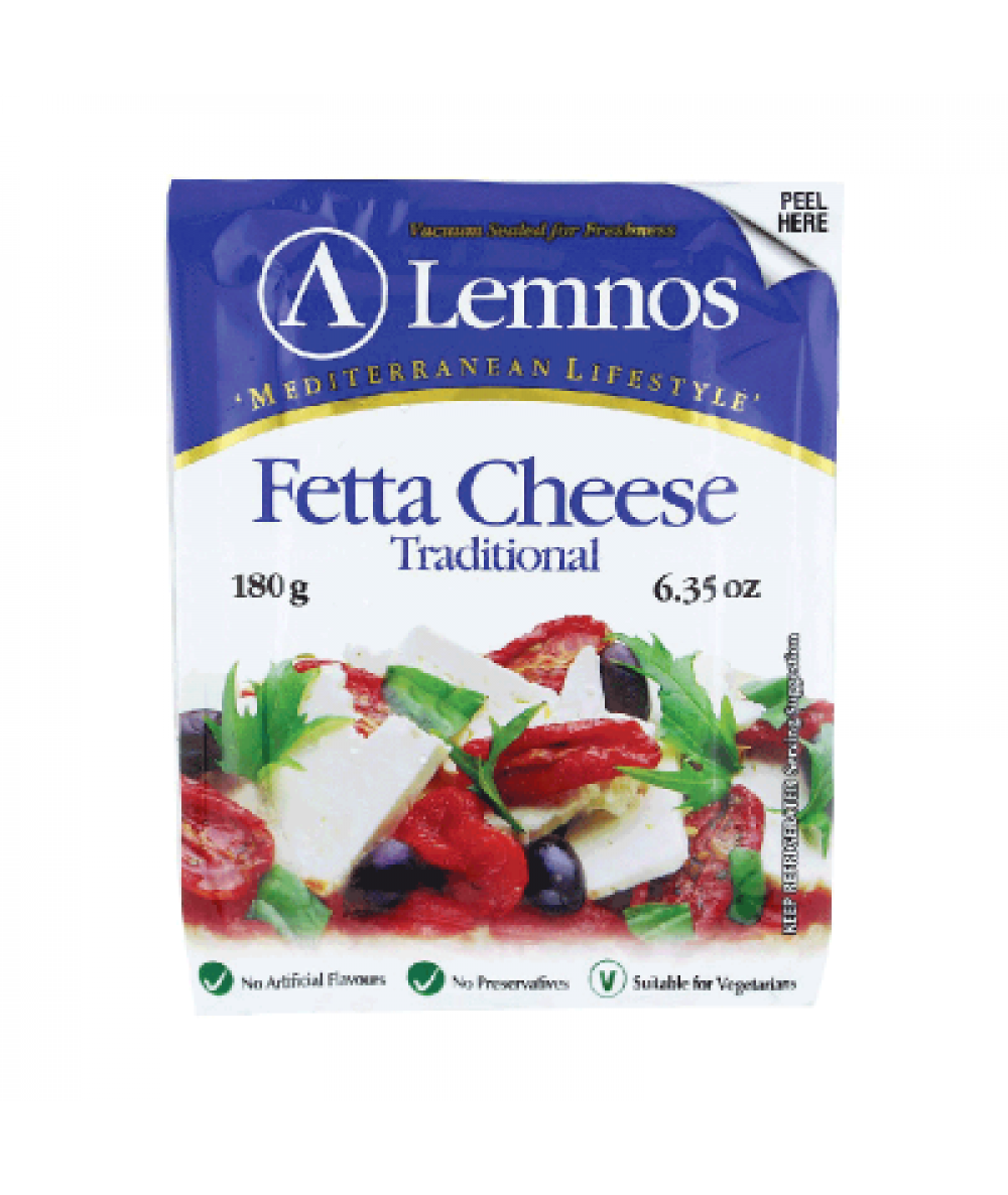 LEMNOS BRAND FETTA CHEESE 180G