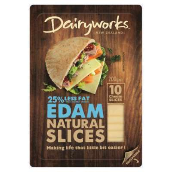 DAIRYWORK BRAND EDAM NATURAL SLICES 200G