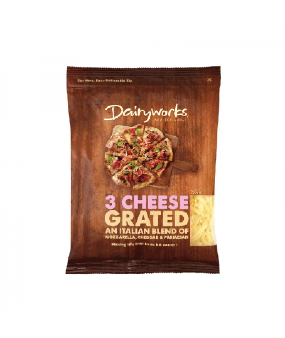 DAIRYWORK BRAND 3 CHEESE GRATED 250G