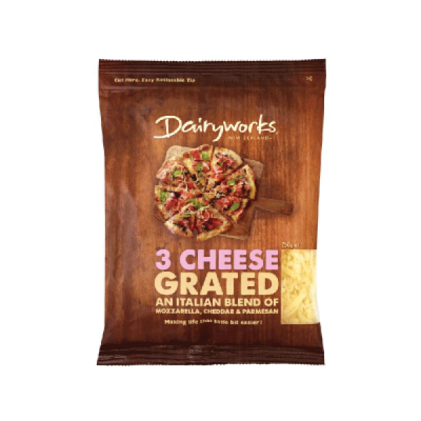 DAIRYWORK BRAND 3 CHEESE GRATED 250G