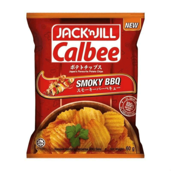 JNJ CALBEE SMOKY BBQ CHIPS 60G