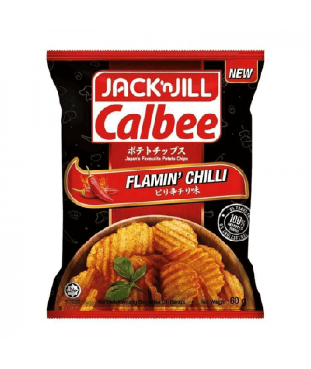 JNJ CALBEE FLAMIN CHILLI CHIPS 60G