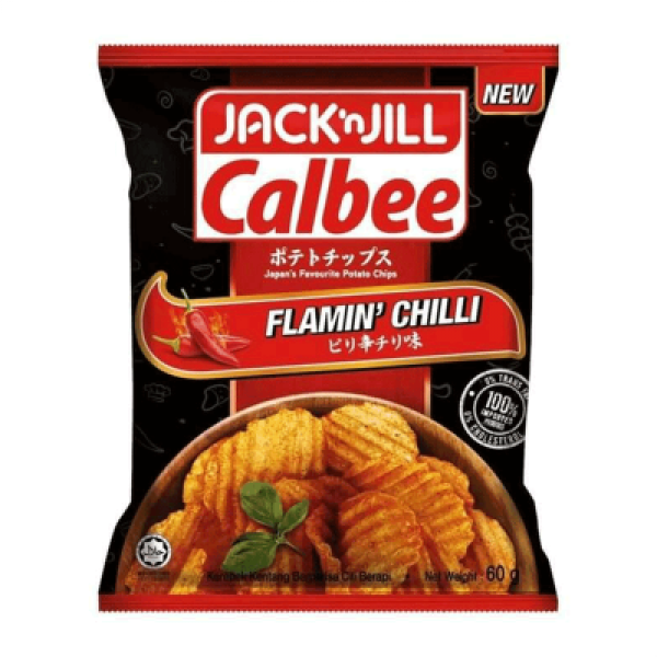 JNJ CALBEE FLAMIN CHILLI CHIPS 60G