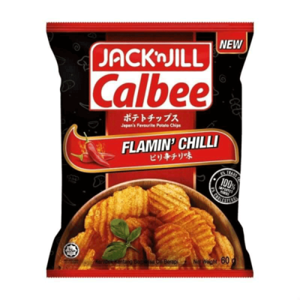 JNJ CALBEE FLAMIN CHILLI CHIPS 170G