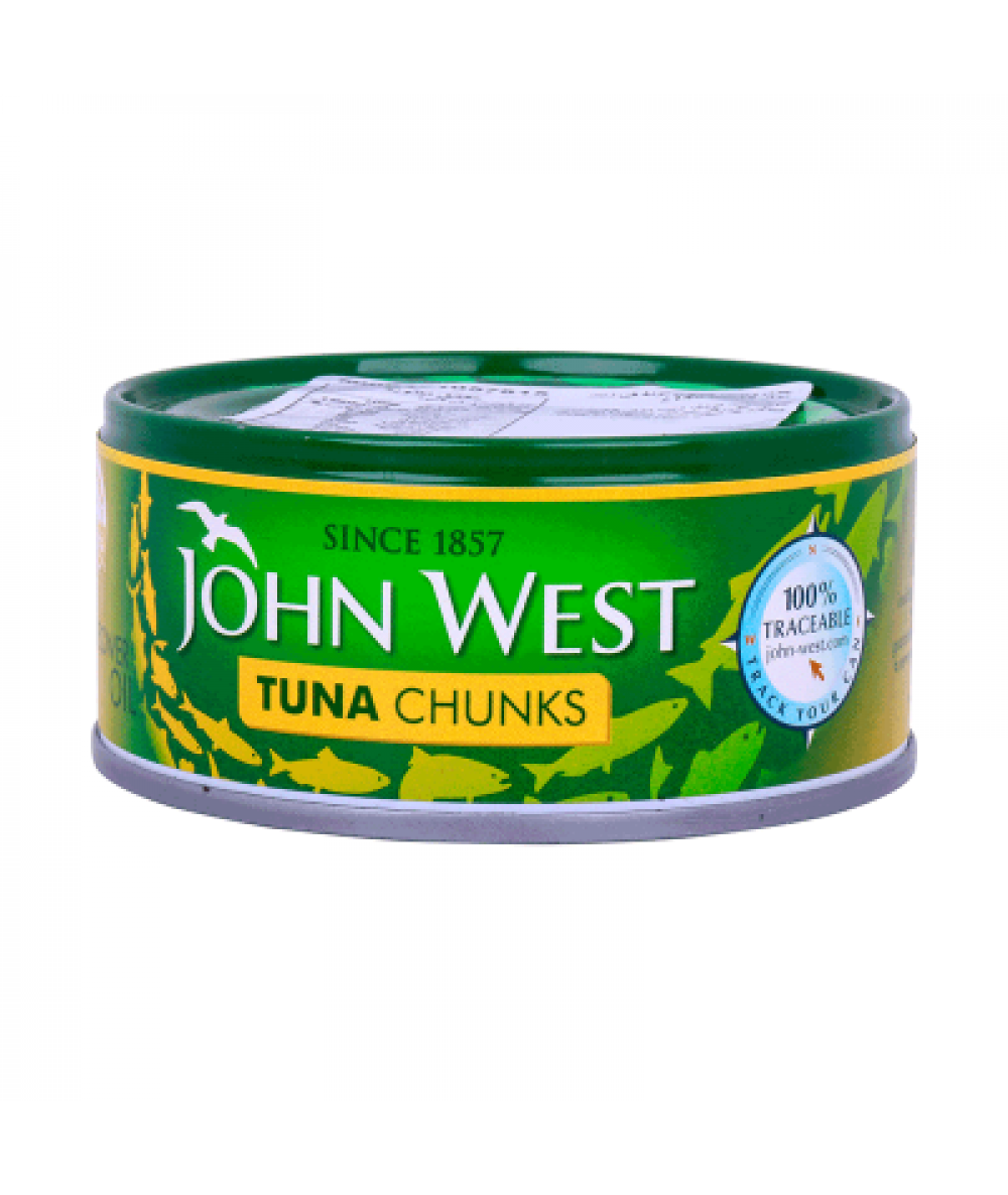 JOHN WEST TUNA CHUNKS IN OIL 145G