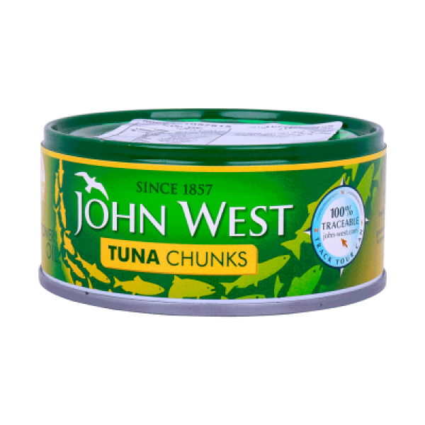 JOHN WEST TUNA CHUNKS IN OIL 145G