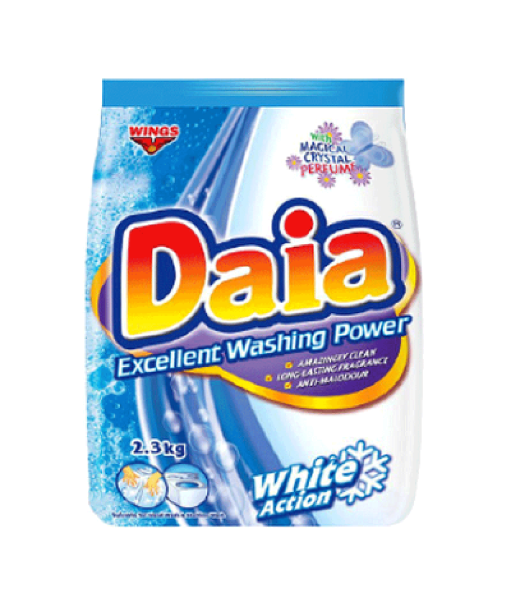 DAIA POWDER DETERGENT WHITE ACTION 2.3KG