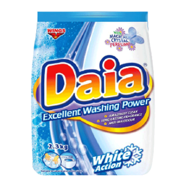 DAIA POWDER DETERGENT WHITE ACTION 2.3KG