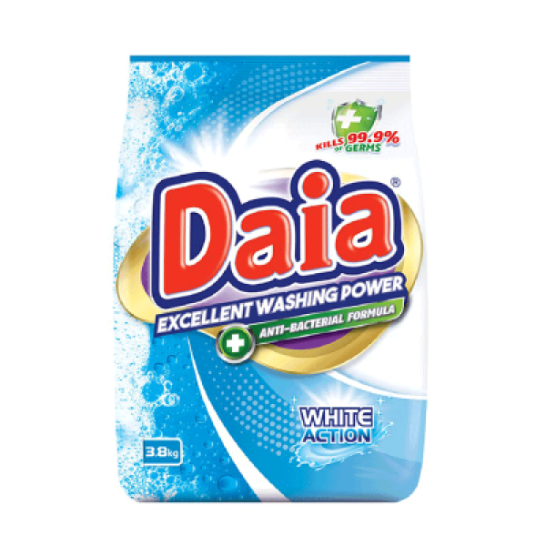 DAIA POWDER DETERGENT WHITE ACTION 3.8KG 