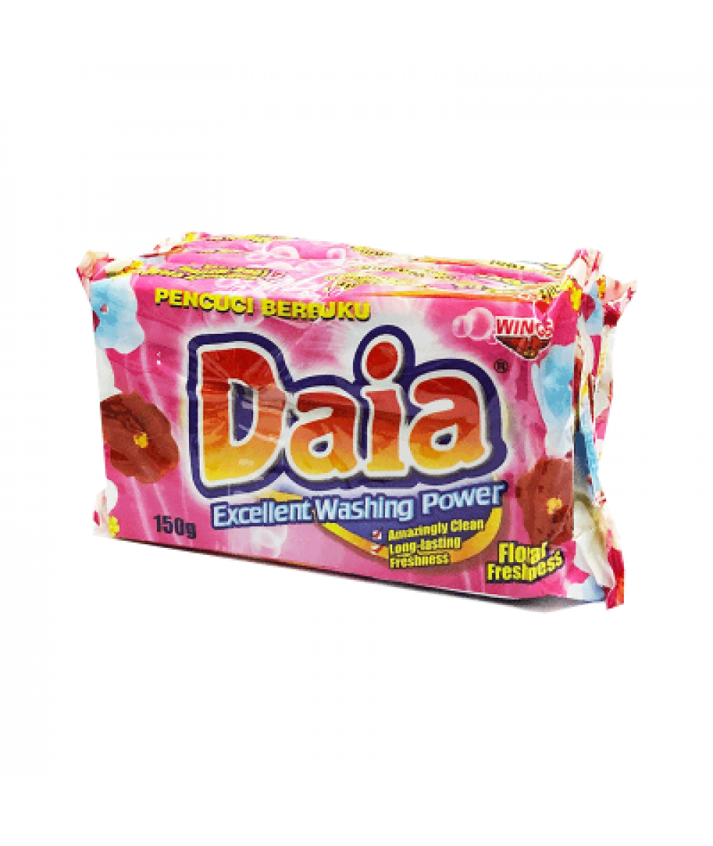 DAIA BAR DETERGENT FLORAL 3 X150G