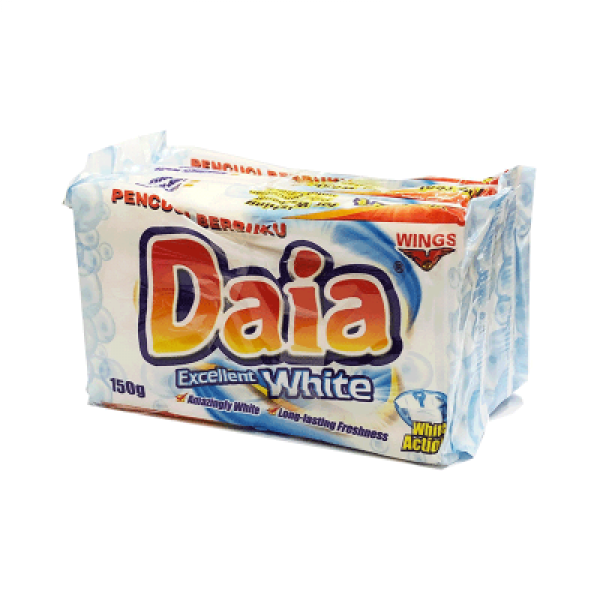 DAIA BAR DETERGENT WHITE 3 X150G