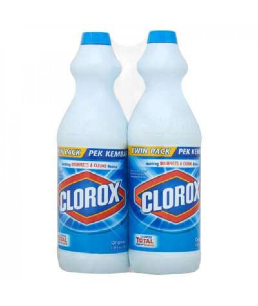 CLOROX BLEACH ORIGINAL 1L TWIN PACK