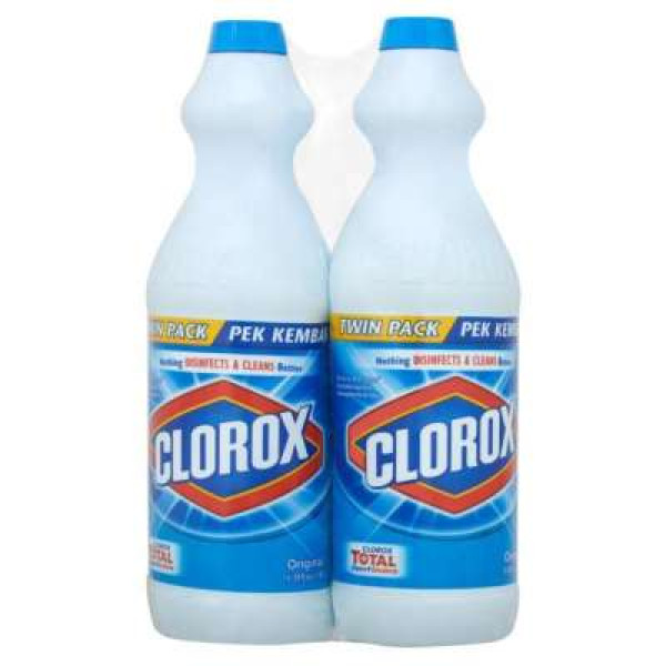 CLOROX BLEACH ORIGINAL 1L TWIN PACK