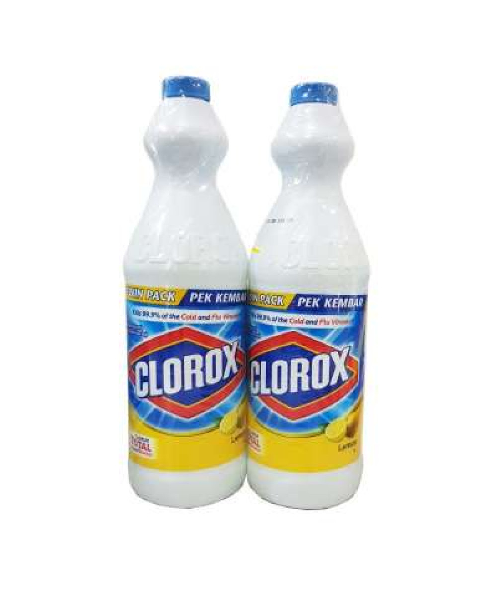 CLOROX BLEACH LEMON 1L TWIN PACK