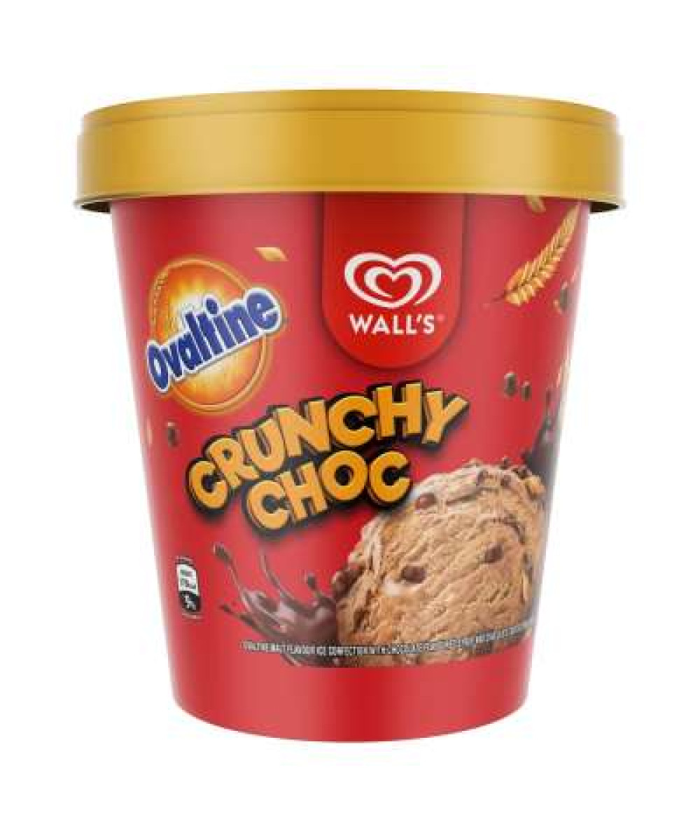 WALL'S TUB OVALTINE CRUNCHY CHOC 750ML