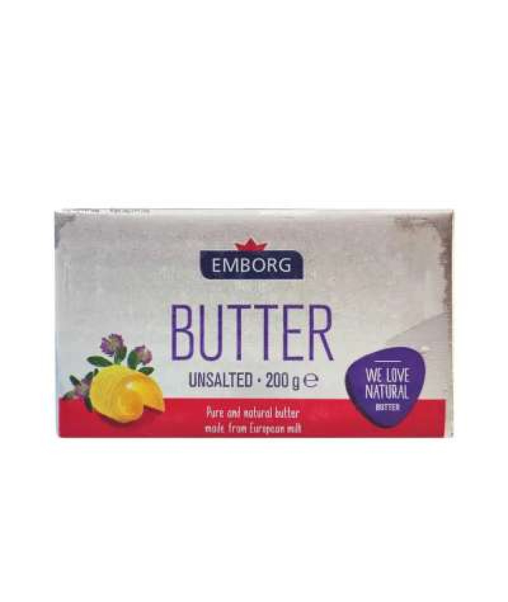 EMBORG BUTTER UNSALTED 200G