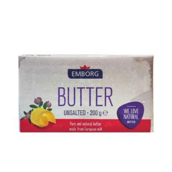 EMBORG BUTTER UNSALTED 200GM 