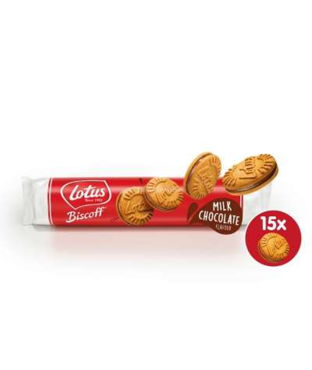 LOTUS BISCOFF SANDWICH MILK CHOC 150G