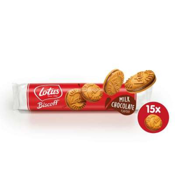 LOTUS BISCOFF SANDWICH MILK CHOC 150G