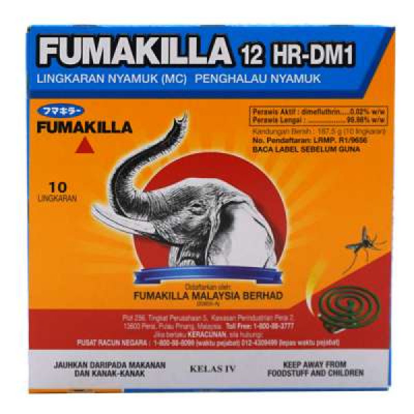 FUMAKILLA D1 12 HR COIL 10'S 