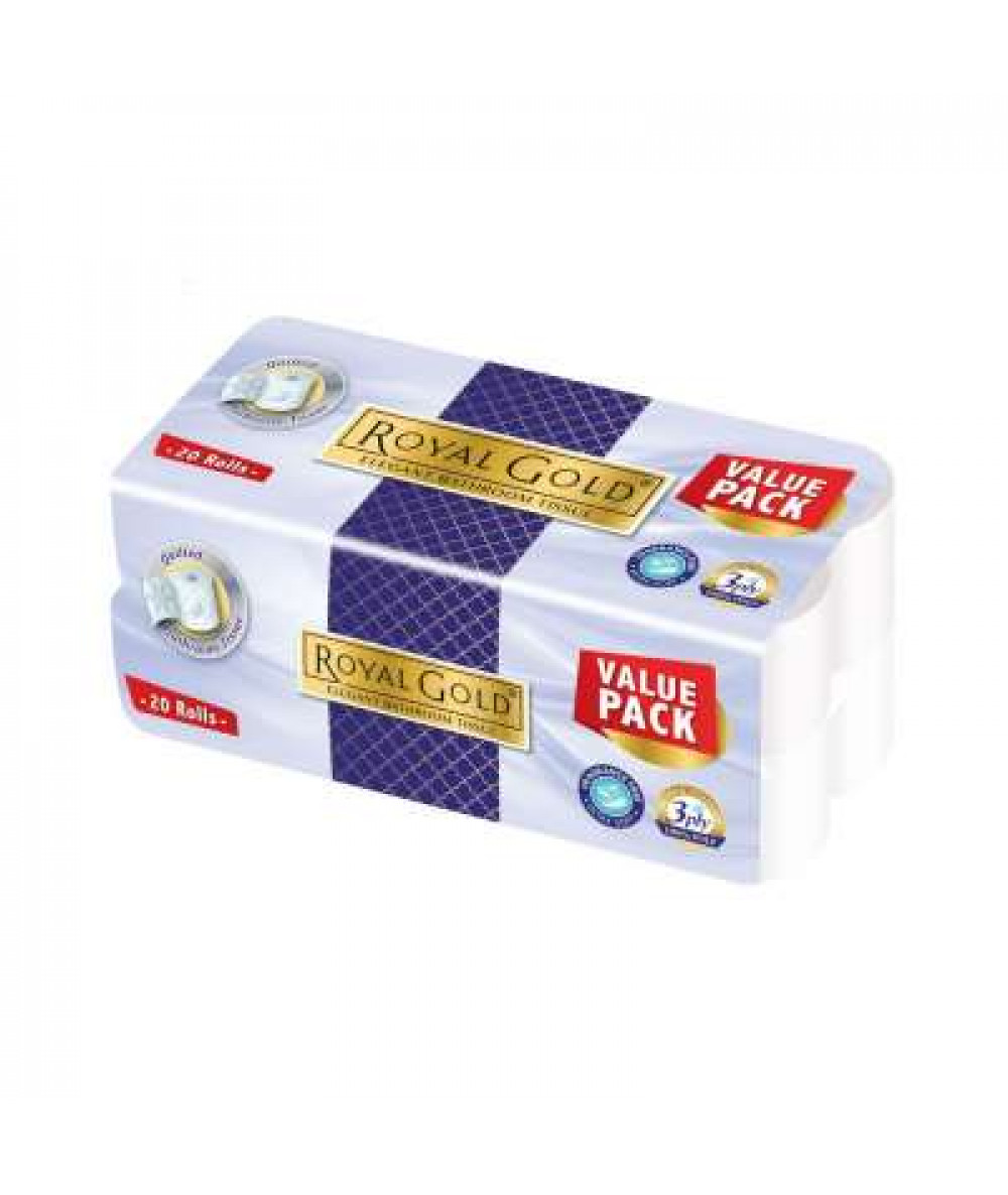 ROYAL GOLD LUXURIOUS TOILET ROLL 200'S X 20ROLL