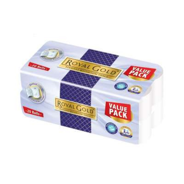 ROYAL GOLD LUXURIOUS TOILET ROLL 200'S X 20ROLL