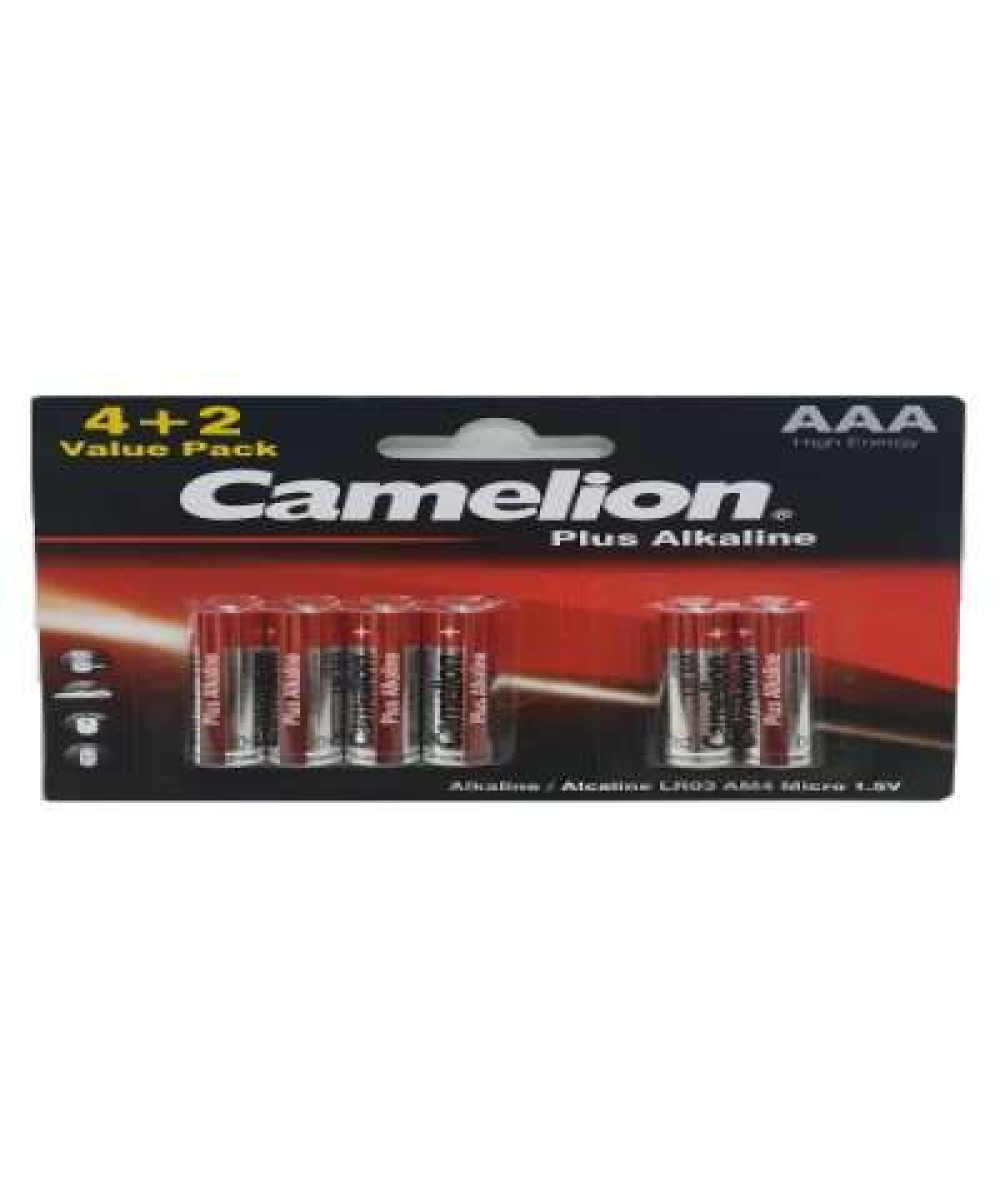 CAMELION ALKALINE BATTERIES AAA*4+2'S