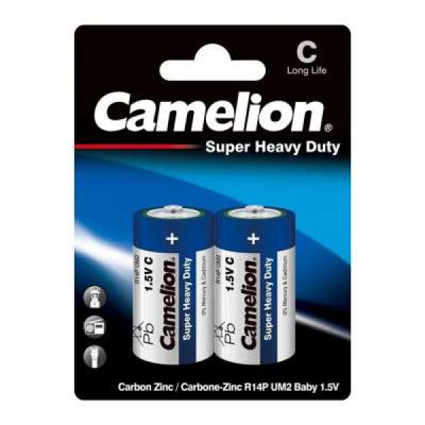 CAMELION SUPER HEAVY DUTY BATTERIES C*2'S