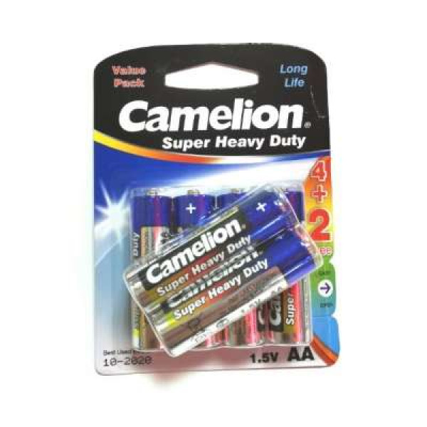 CAMELION SUPER HEAVY DUTY BATTERIES AA*4'S+2'S