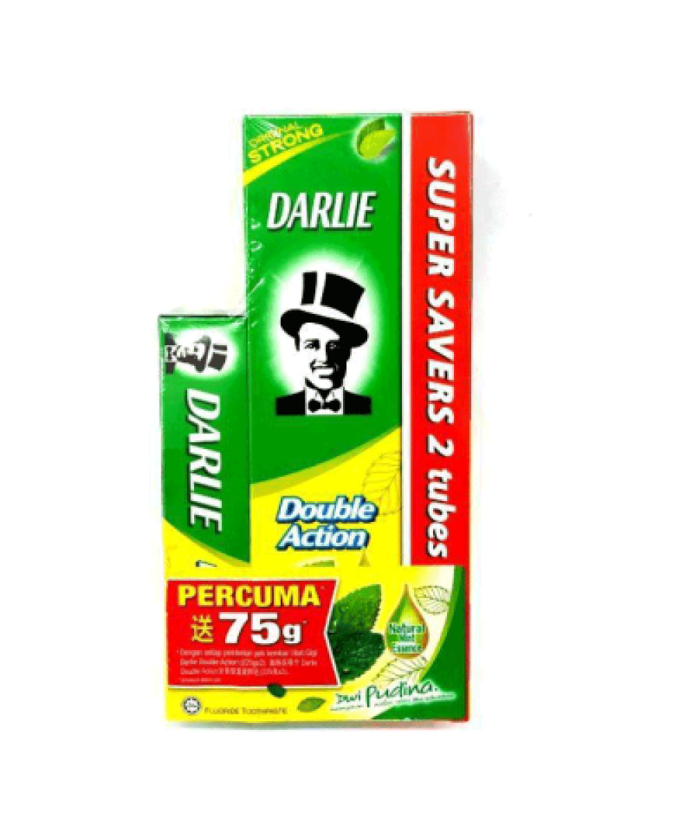 DARLIE DOUBLE ACTION 225GX2 FREE DDA 75G