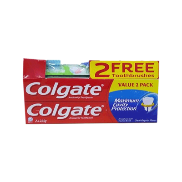 COLGATE GRF (225GX2) FOC 2 T/BRUSH