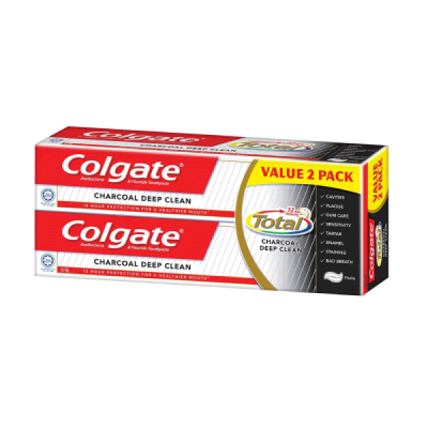 COLGATE TP TOT 150G TWIN MY CHARCOAL DEEP CLEAN