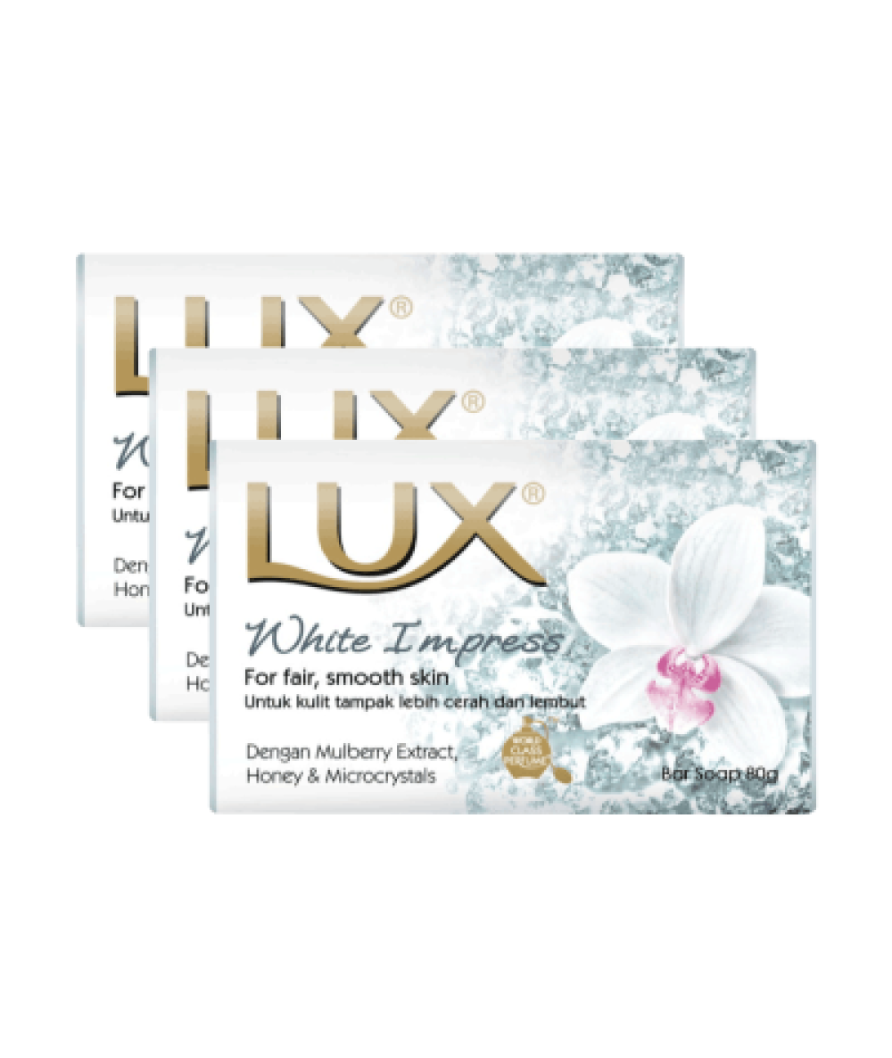 LUX WHT IMP BAR SOAP 3X70G