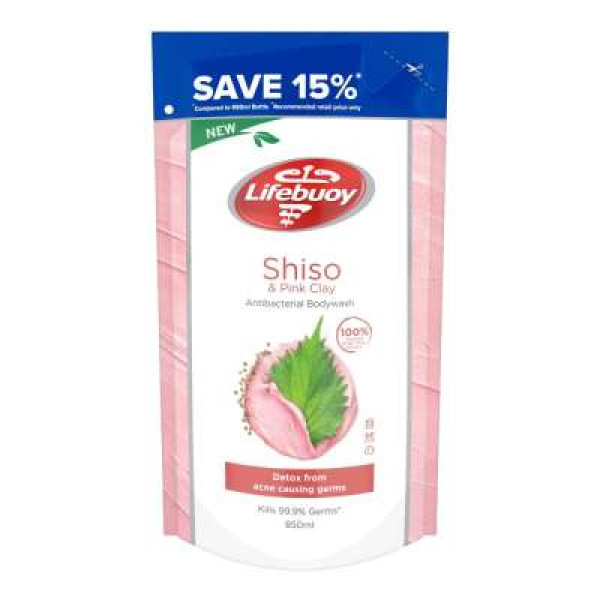 LIFEBUOY BW SHISO &PINK CLAY REFILL 850ML