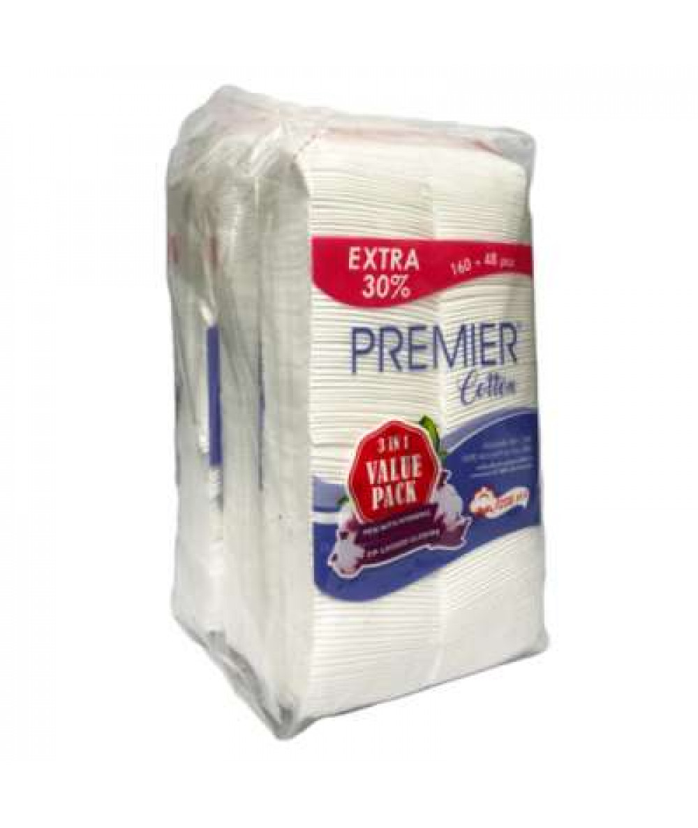 PREMIER FACIAL COTTON 160S 3 IN1 EXTRAL 30%(48PCS)