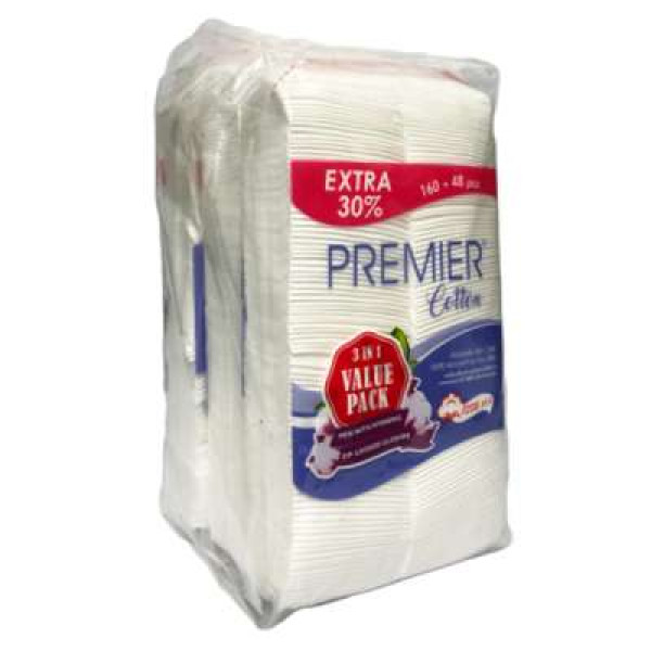 PREMIER FACIAL COTTON 160S 3 IN1 EXTRAL 30%(48PCS)