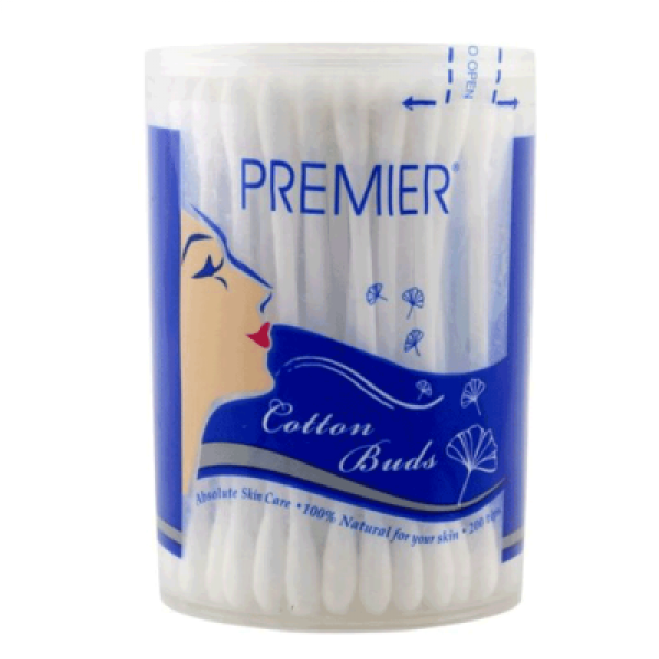 PREMIER COTTON BUDS (PP R/CONTAINER 200 TIPS) 