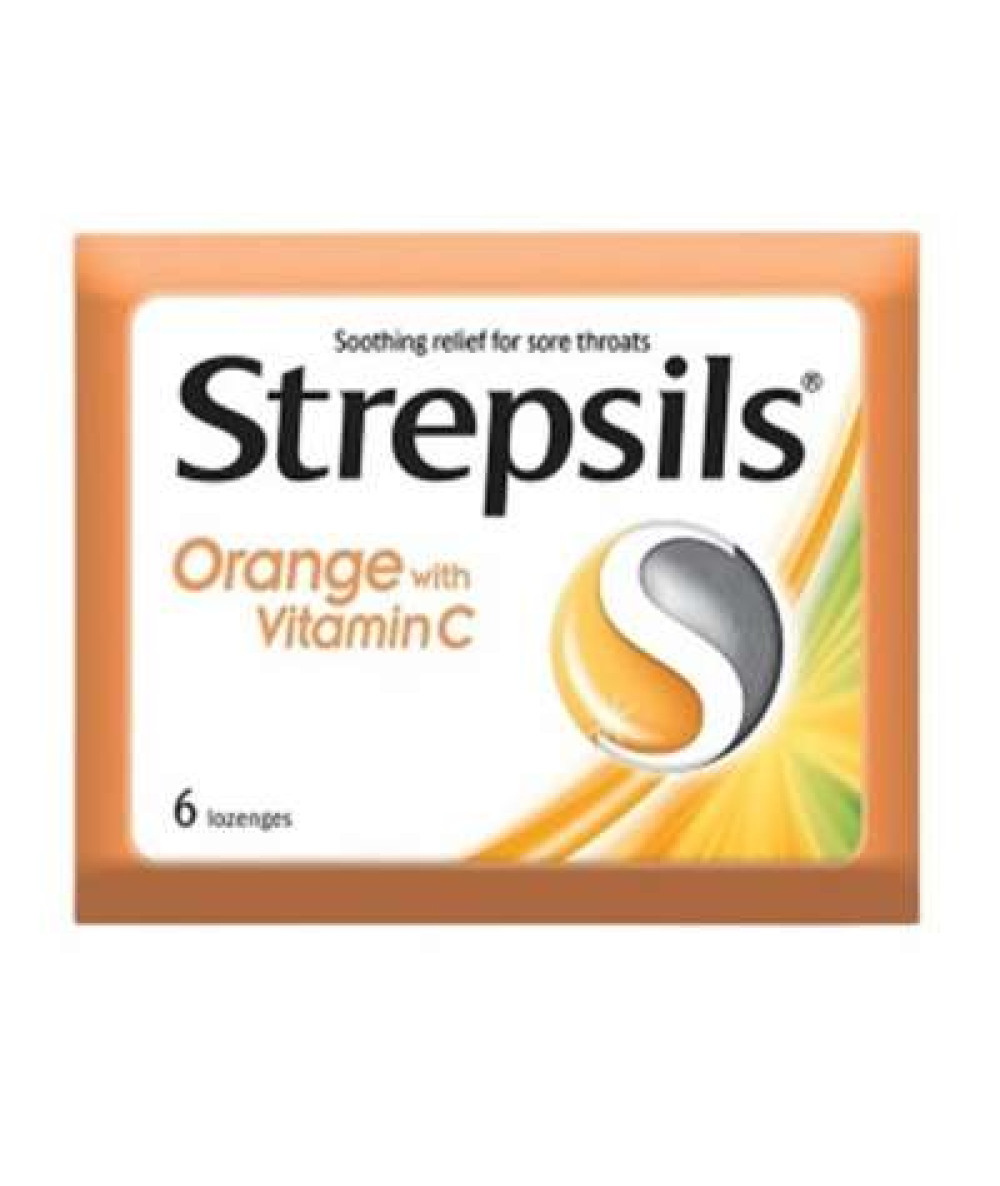 STREPSILS ORANGE WITH VITAMIC C LOZENGES 6S