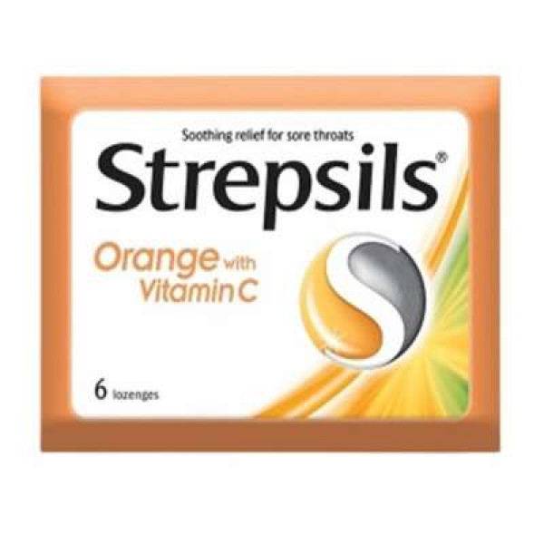 STREPSILS ORANGE WITH VITAMIC C LOZENGES 6S