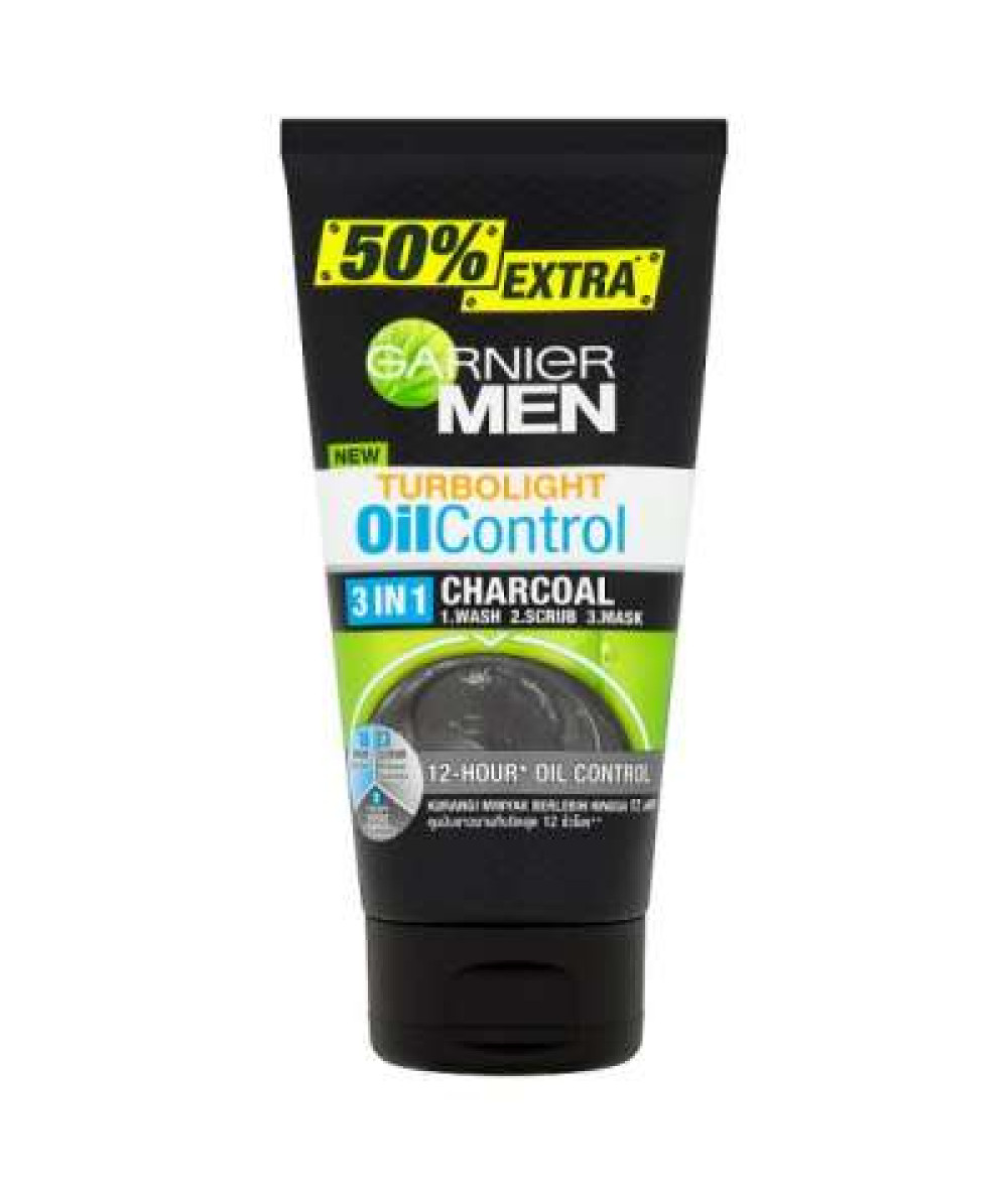 GARNIER MEN TURBOLIGHT CHARC FOAM SCRUB 100ML